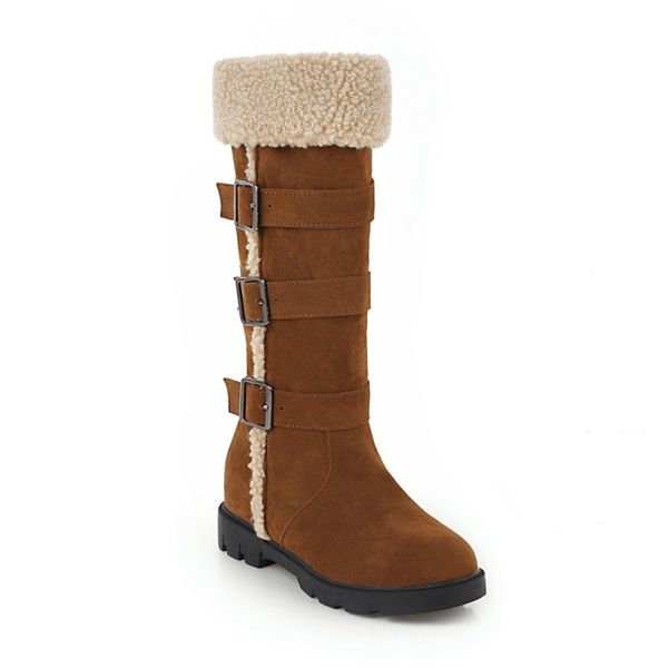 big size middle boot with buckle decoration boots women woman winter boots women shoes botas, Black
big size middle boot with buckle decoration boots women woman winter boots women shoes botas, Black