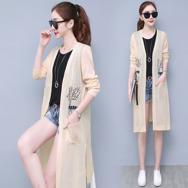 axuow mid-length coat women's clothing coat clothes 2019 spring and autumn summer new knitted cardigan thin sunscreen loose sunscreen c, White;black
axuow mid-length coat women's clothing coat clothes 2019 spring and autumn summer new knitted cardigan thin sunscreen loose sunscreen c, White;black