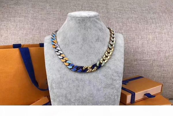 2019 последнего запуск французских мастеров дизайна luxury men ', s цепные ссылки патчей цветного ожерелье ювелирных изделия, Silver
2019 последнего запуск французских мастеров дизайна luxury men ', s цепные ссылки патчей цветного ожерелье ювелирных изделия, Silver