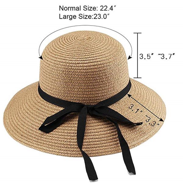 furtalk summer straw women beach wide brim travel panama bucket hat sun protection cap for female 2020 y200619, Blue;gray
furtalk summer straw women beach wide brim travel panama bucket hat sun protection cap for female 2020 y200619, Blue;gray