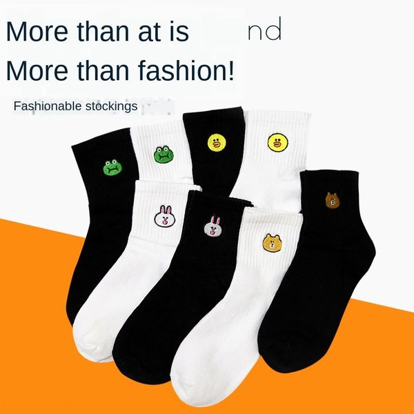 ylnsa korean personalized cute cartoon duck rabbit frog bear embroidery harajukustyle socks korean style medium tube cotton fashion personal, Pink;yellow
ylnsa korean personalized cute cartoon duck rabbit frog bear embroidery harajukustyle socks korean style medium tube cotton fashion personal, Pink;yellow
