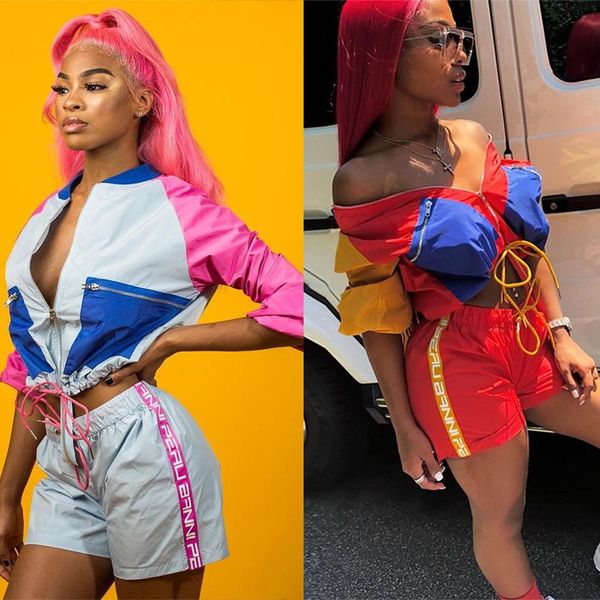 autumn summer fashion designer womens tracksuits two piece set shorts pants streetwear coat sports hiphop suit woman casual plus size, Gray
autumn summer fashion designer womens tracksuits two piece set shorts pants streetwear coat sports hiphop suit woman casual plus size, Gray