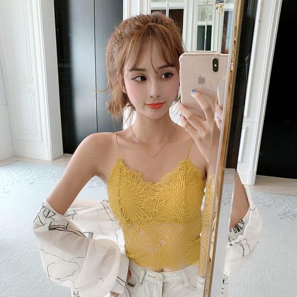 new lace back anti-exposure belt chest pad small suspender base beach thin shoulder sling lace sling vest tube long, White
new lace back anti-exposure belt chest pad small suspender base beach thin shoulder sling lace sling vest tube long, White