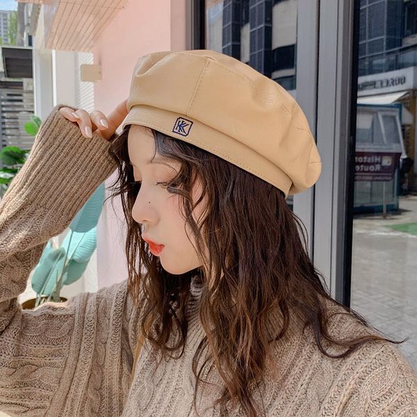 female pu leather autumn net red hat with no eaves korean all-match red hat beret fashion beret fashionable letter k, Blue;gray
female pu leather autumn net red hat with no eaves korean all-match red hat beret fashion beret fashionable letter k, Blue;gray