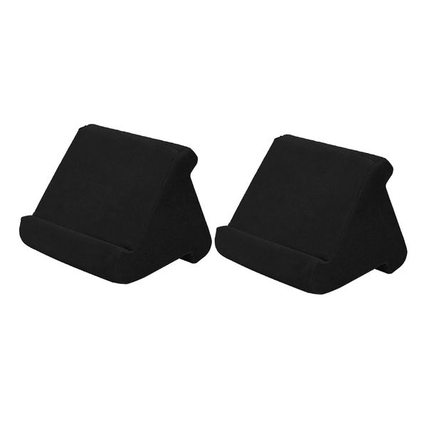 2pieces multi-angle stable sponge tablet holder phone rest cushion black