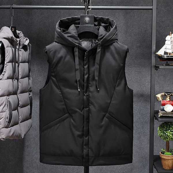 new fashion winter vest men padded jacket autumn warmth thicker zipper loose sleeveless hoodie coat plus size lxl2xl3xl4xl5xl, Black;white
new fashion winter vest men padded jacket autumn warmth thicker zipper loose sleeveless hoodie coat plus size lxl2xl3xl4xl5xl, Black;white