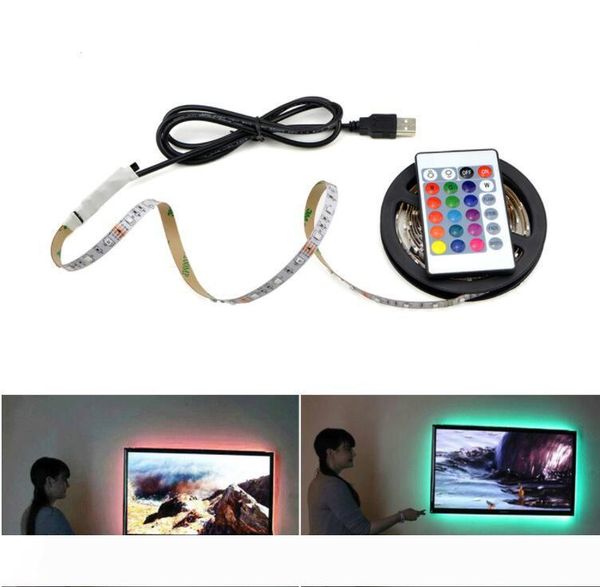 usb powered 5v rgb led strip light 60leds m 3528 smd non-waterproof tape for tv background lighting with remote controller
usb powered 5v rgb led strip light 60leds m 3528 smd non-waterproof tape for tv background lighting with remote controller