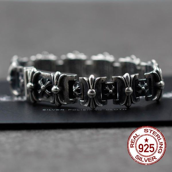 s925 sterling silver men's bracelet personalized vintage classic punk style unique cross hip-hop fashion to send lover's gift
s925 sterling silver men's bracelet personalized vintage classic punk style unique cross hip-hop fashion to send lover's gift