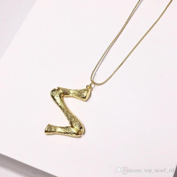 english alphabet pendant necklace 18k gold bamboo pendant ins jewelry european and american street beat chains men and women necklaces, Silver
english alphabet pendant necklace 18k gold bamboo pendant ins jewelry european and american street beat chains men and women necklaces, Silver