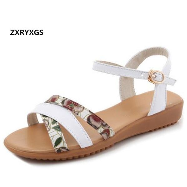 new cowhide open toe summer women's sandals large size fashion casual sandals flat soft sole comfortable women shoes, Black
new cowhide open toe summer women's sandals large size fashion casual sandals flat soft sole comfortable women shoes, Black