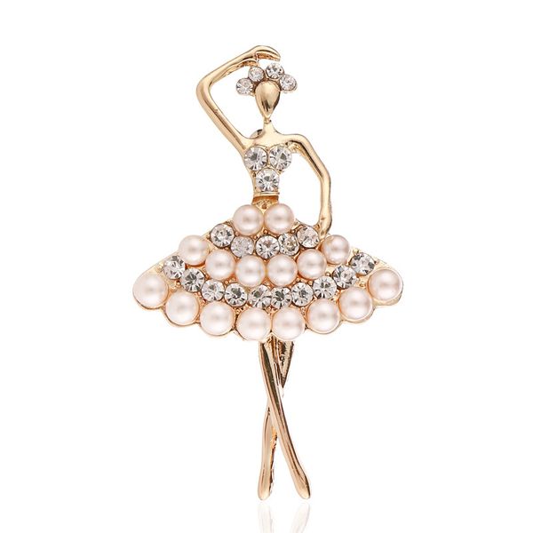 ladies pin brooch for girl design pearl rhinestone gold color ballerina shaped brooch for bridal -mx8, Gray
ladies pin brooch for girl design pearl rhinestone gold color ballerina shaped brooch for bridal -mx8, Gray