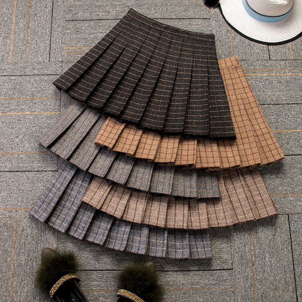 girls acrylic plaid a line above knee mini winter women polyester plaid skirt, Black
girls acrylic plaid a line above knee mini winter women polyester plaid skirt, Black