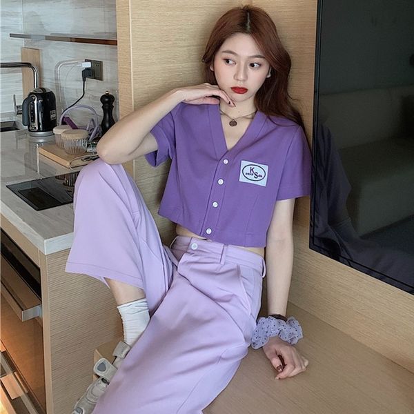 taro purple slimming short coat umbilical knitted t-shirt for female students 2020 new summer french short-sleeved top, White;black
taro purple slimming short coat umbilical knitted t-shirt for female students 2020 new summer french short-sleeved top, White;black