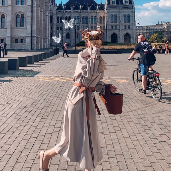 women's trench mid-length over-knee windbreaker 2020 new korean style loose british style elegant coat fashionable coat, Tan;black
women's trench mid-length over-knee windbreaker 2020 new korean style loose british style elegant coat fashionable coat, Tan;black