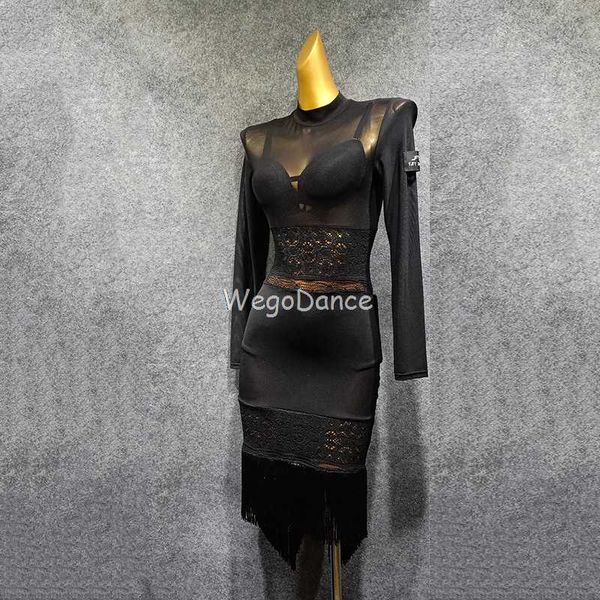 see through lace long sleeve performance clothing latin dance dress lady women rumba stage wear, Black;red
see through lace long sleeve performance clothing latin dance dress lady women rumba stage wear, Black;red