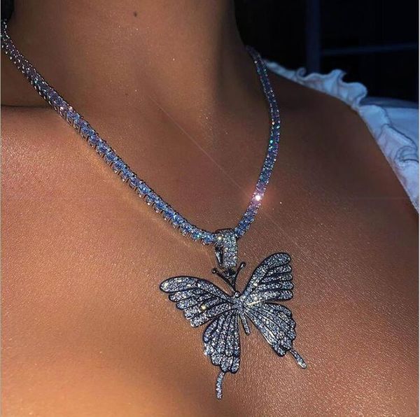pendant hollow butterfly rhinestone necklace clavicle chain novel trendy shiny butterfly necklace, Silver
pendant hollow butterfly rhinestone necklace clavicle chain novel trendy shiny butterfly necklace, Silver