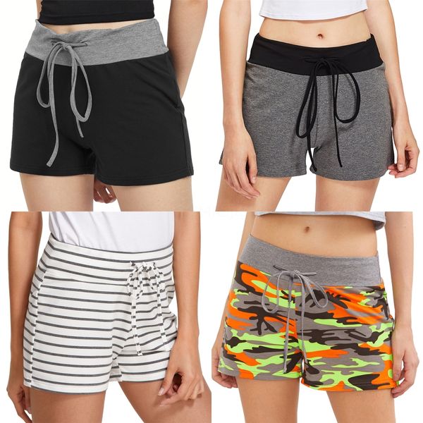 women summer casual elastic shorts high waist front pockets short loose fashion plus size#3881, White;black
women summer casual elastic shorts high waist front pockets short loose fashion plus size#3881, White;black