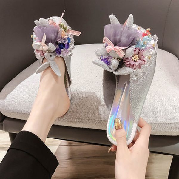 slippers women summer wild 2020 new fashion pearl rhinestone women sandals cute shallow mouth round tead flat bottom lazy shoes, Black
slippers women summer wild 2020 new fashion pearl rhinestone women sandals cute shallow mouth round tead flat bottom lazy shoes, Black