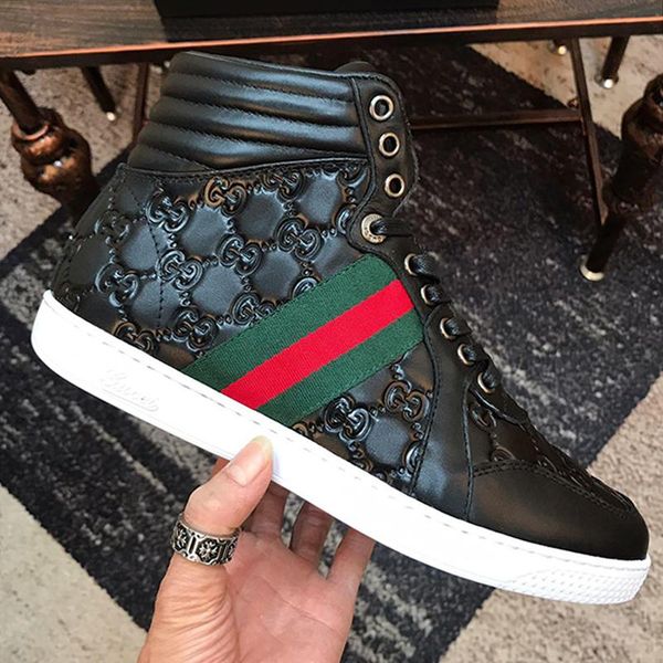 new arrival mens ace signature high sneaker men shoes fashion comfortable shoes lace -up luxury casual men boots scarpe da uomo di lusso, Black
new arrival mens ace signature high sneaker men shoes fashion comfortable shoes lace -up luxury casual men boots scarpe da uomo di lusso, Black