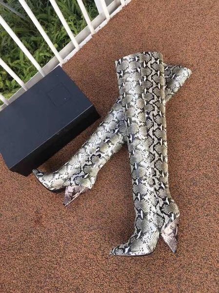 real picture genuine leather snakeskin boots women pointed toe high heel over the knee boots 24 inch snake long booty lady, Black
real picture genuine leather snakeskin boots women pointed toe high heel over the knee boots 24 inch snake long booty lady, Black