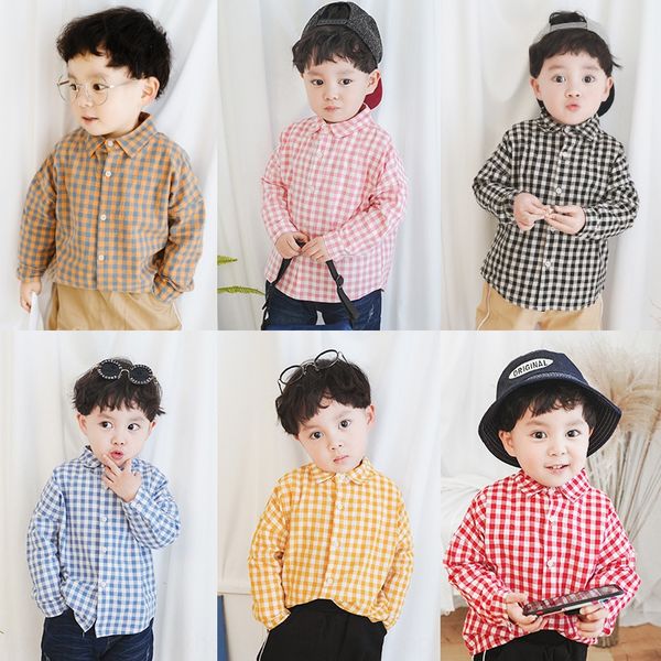 cotton 2019 season new boys' and girls' plaid children's wear children's clothing shirt shirt, White;black
cotton 2019 season new boys' and girls' plaid children's wear children's clothing shirt shirt, White;black