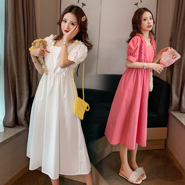 1973# maternity dress summer solid color short sleeve easy matching loose stylish dress for pregnant women mom, White
1973# maternity dress summer solid color short sleeve easy matching loose stylish dress for pregnant women mom, White