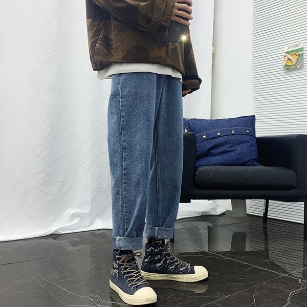 vmtyz 2020 autumn new jeans loose ins trendy ankle-length pants men's korean style jeans and trousers and trousers elastic waist men�, Blue
vmtyz 2020 autumn new jeans loose ins trendy ankle-length pants men's korean style jeans and trousers and trousers elastic waist men�, Blue