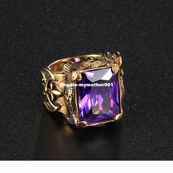dhgate vintage gold color men jewelry stainless steel with big red green purple cz stone ring men punk rock mens rings anel, Golden;silver
dhgate vintage gold color men jewelry stainless steel with big red green purple cz stone ring men punk rock mens rings anel, Golden;silver