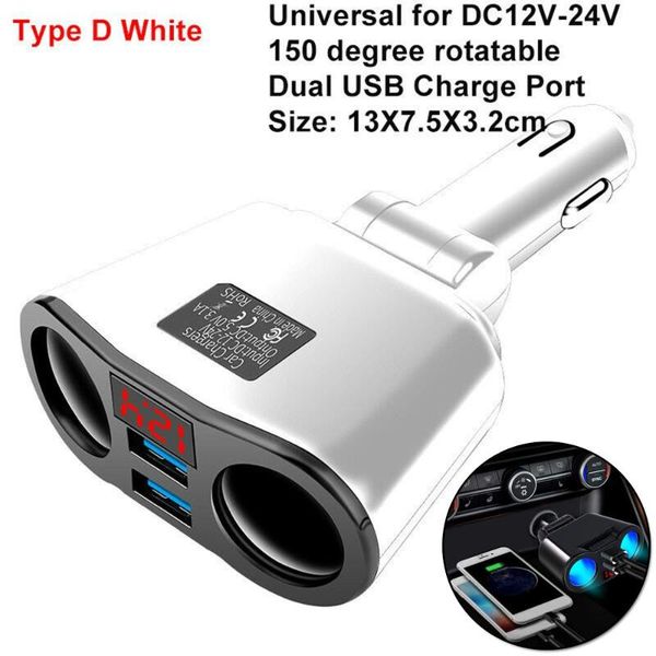 1/2 путь автомобильного прикуривателя разъем dual usb зарядное устройство сплиттер led вольтметр 12v
1/2 путь автомобильного прикуривателя разъем dual usb зарядное устройство сплиттер led вольтметр 12v