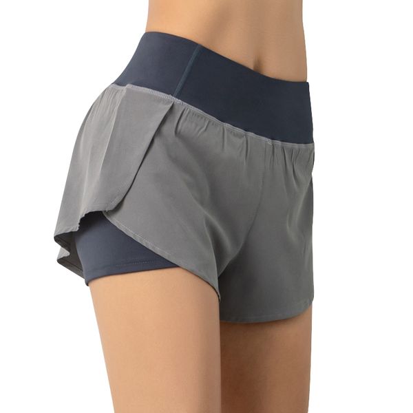 women sport running shorts quick dry high elasticity double layer yoga shorts with phone pocket for fitness training b2c, White;red
women sport running shorts quick dry high elasticity double layer yoga shorts with phone pocket for fitness training b2c, White;red