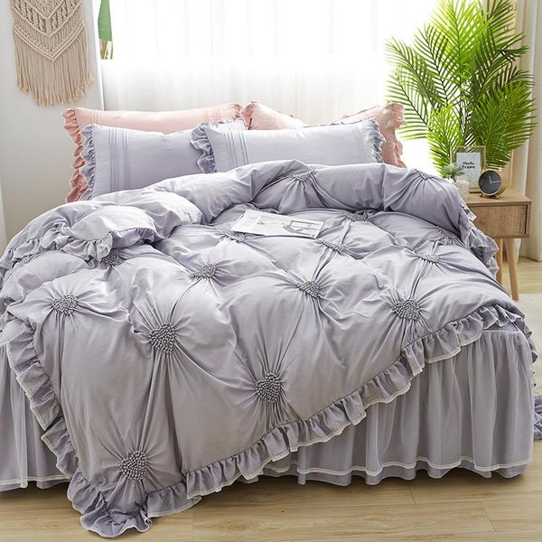 bedding sets 30ivarose 4 pcs heart pinch pleated duvet cover,100% tencel ultra soft cover ruffle korean set bed skirt for girls
bedding sets 30ivarose 4 pcs heart pinch pleated duvet cover,100% tencel ultra soft cover ruffle korean set bed skirt for girls