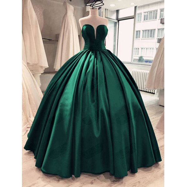 new dark green strapless princess puffy dress evening dress wedding dress, Black
new dark green strapless princess puffy dress evening dress wedding dress, Black