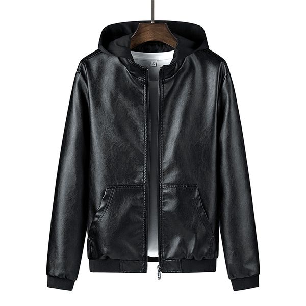 men's leather & faux 2021 jacket fashion spring autumn foreign trade jackets large size male motorcycle with hood coats, Black
men's leather & faux 2021 jacket fashion spring autumn foreign trade jackets large size male motorcycle with hood coats, Black