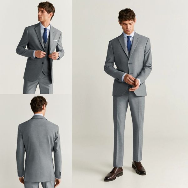 grey three pieces slim fit mens suits wedding grooms tuxedos notched lapel formal blazer prom suit jacket vest and pants, Black;gray
grey three pieces slim fit mens suits wedding grooms tuxedos notched lapel formal blazer prom suit jacket vest and pants, Black;gray