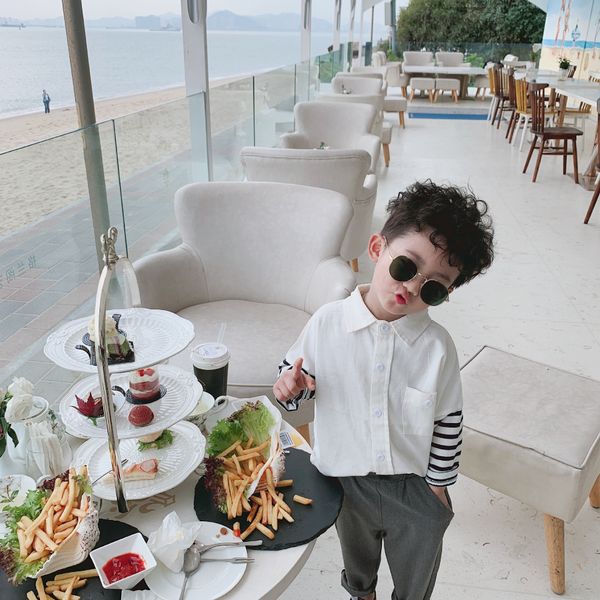 kwlww children's tong chen shan tong chen shan jacket children's shirt 2020 squinting season new boys' striped sleeve shirt b, White;black
kwlww children's tong chen shan tong chen shan jacket children's shirt 2020 squinting season new boys' striped sleeve shirt b, White;black