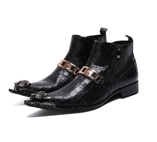 2020 classic metal pointed toe male oxfords genuine leather men party dress brogue shoes man lacp up casual shoes, Black
2020 classic metal pointed toe male oxfords genuine leather men party dress brogue shoes man lacp up casual shoes, Black