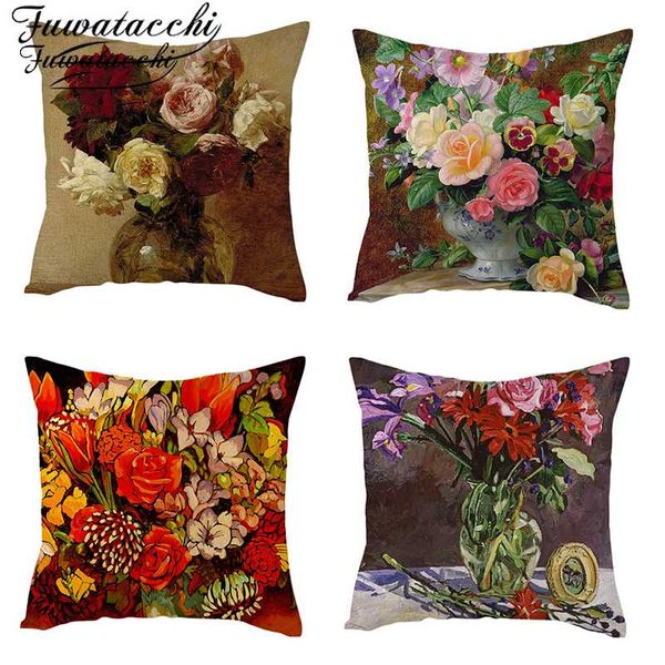 fuwatacchi linen material floral cushion cover colorful bouquet throw pillow cover roses chrysanthemum rose flowers pillowcases
fuwatacchi linen material floral cushion cover colorful bouquet throw pillow cover roses chrysanthemum rose flowers pillowcases