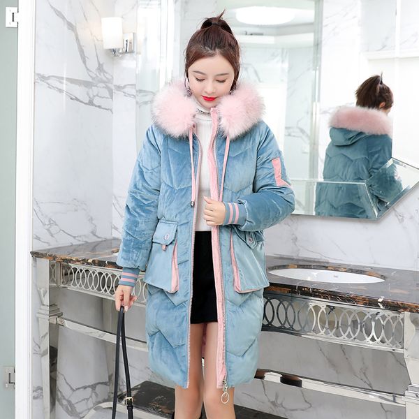 gold velour long hooded women's jackets solid thick oversized parkas female winter 2020 with fur collar casual womens coats, Black
gold velour long hooded women's jackets solid thick oversized parkas female winter 2020 with fur collar casual womens coats, Black