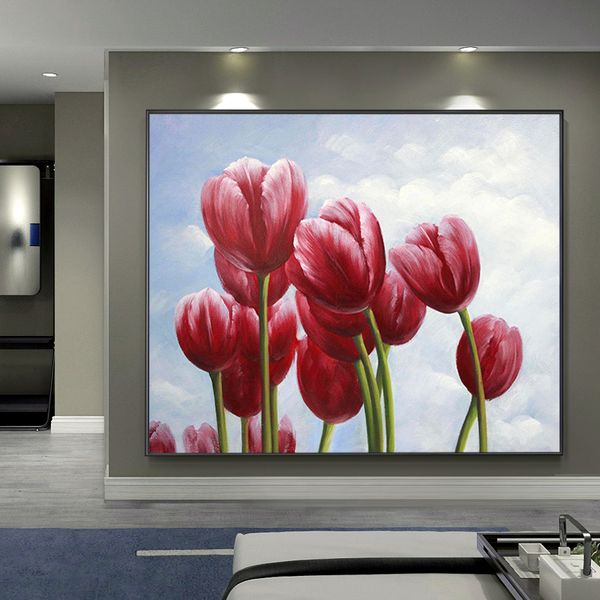 pure hand-painted creative flower living room decoration painting simple modern rose red tulip sunflower oil painting customization
pure hand-painted creative flower living room decoration painting simple modern rose red tulip sunflower oil painting customization