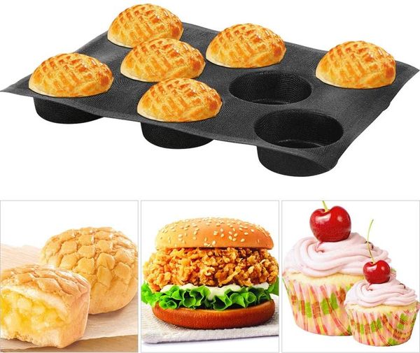 silicone hamburger bread forms perforated bakery molds non stick baking sheets fit half pan size (8 loaves
silicone hamburger bread forms perforated bakery molds non stick baking sheets fit half pan size (8 loaves