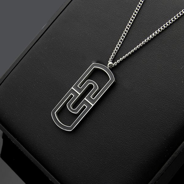 2020 designer hollow back-shaped black drop necklace long lovers back-to-back, Silver
2020 designer hollow back-shaped black drop necklace long lovers back-to-back, Silver