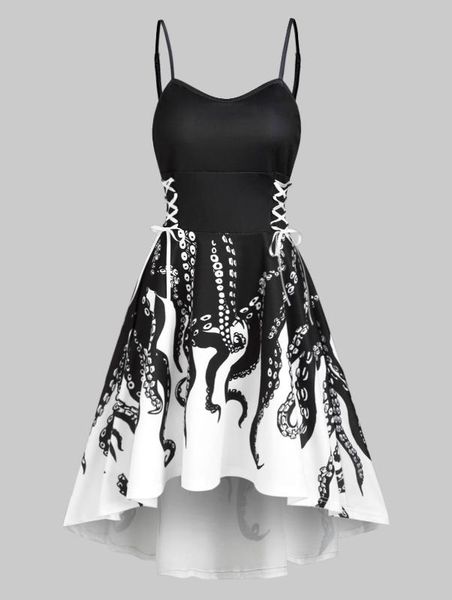 wipalo elegant party women dress summer dip hem ocs print lace up dress empire waist sleeveless fashion vestidos 2xl, Black;gray
wipalo elegant party women dress summer dip hem ocs print lace up dress empire waist sleeveless fashion vestidos 2xl, Black;gray