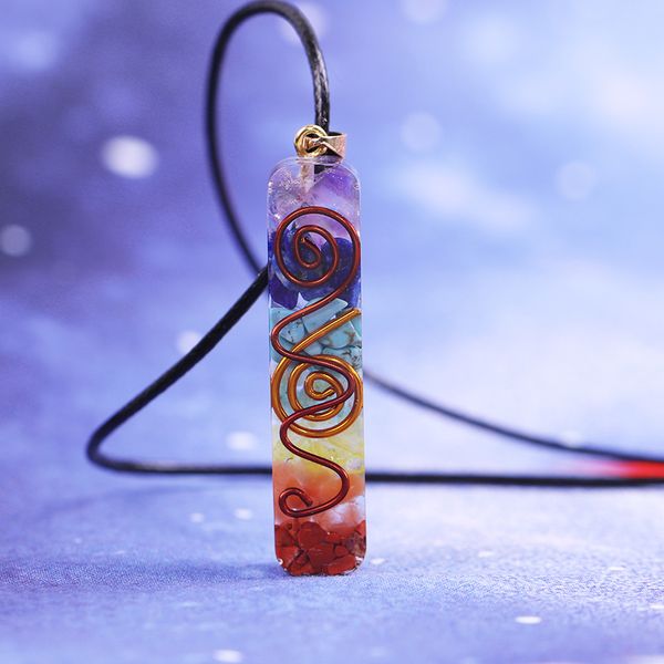 7 chakra orgone energy healing pendant rainbow crystal stones necklace pendulum for handmade professional jewelry cx200721, Silver
7 chakra orgone energy healing pendant rainbow crystal stones necklace pendulum for handmade professional jewelry cx200721, Silver
