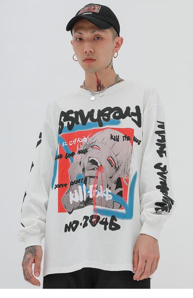 2020 hip hop oversize t shirt long sleeve men streetwear t-shirt japanese bloody girl japan tshirt cotton, White;black
2020 hip hop oversize t shirt long sleeve men streetwear t-shirt japanese bloody girl japan tshirt cotton, White;black