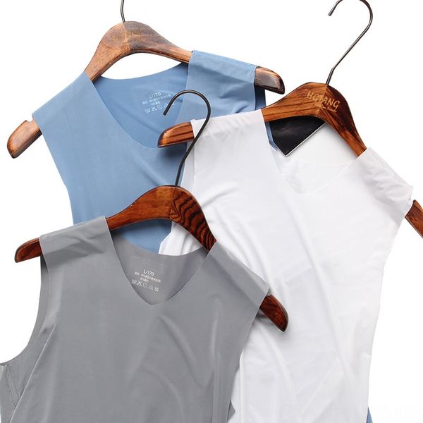 2019 new men' vest shirtshirt shirtice silk seamless vest v-neck slim sports high elastic base shirt summer, White;black
2019 new men' vest shirtshirt shirtice silk seamless vest v-neck slim sports high elastic base shirt summer, White;black