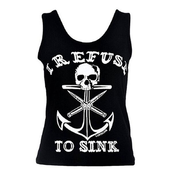 tank women fashion black boat anchor skull printing vest sleeveless blouse tank drop shipping, White
tank women fashion black boat anchor skull printing vest sleeveless blouse tank drop shipping, White