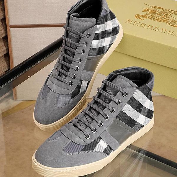 new arrival mens shoes scarpe sportive da uomo high vintage check and leather sneakers fashion classic lace -up luxury casual me, Black
new arrival mens shoes scarpe sportive da uomo high vintage check and leather sneakers fashion classic lace -up luxury casual me, Black