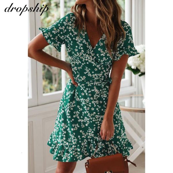 dropship women summer mini dress floral boho beach wrap dresses v neck party sundress vestidos holiday dress robe femme, Black;gray
dropship women summer mini dress floral boho beach wrap dresses v neck party sundress vestidos holiday dress robe femme, Black;gray