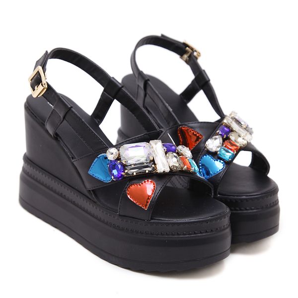 fashion women wedge platform sandals casual gladiator shoes slingback shoes peep toe rhinestone sandals, Black
fashion women wedge platform sandals casual gladiator shoes slingback shoes peep toe rhinestone sandals, Black