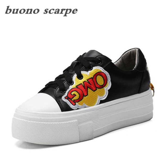 new wild korean leather women's shoes thick bottom increased casual shoes lace-up, Black
new wild korean leather women's shoes thick bottom increased casual shoes lace-up, Black
